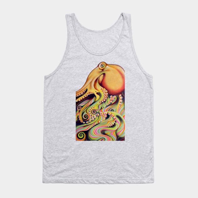 Psychedelic octopus Tank Top by federicocortese